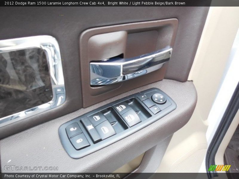Bright White / Light Pebble Beige/Bark Brown 2012 Dodge Ram 1500 Laramie Longhorn Crew Cab 4x4