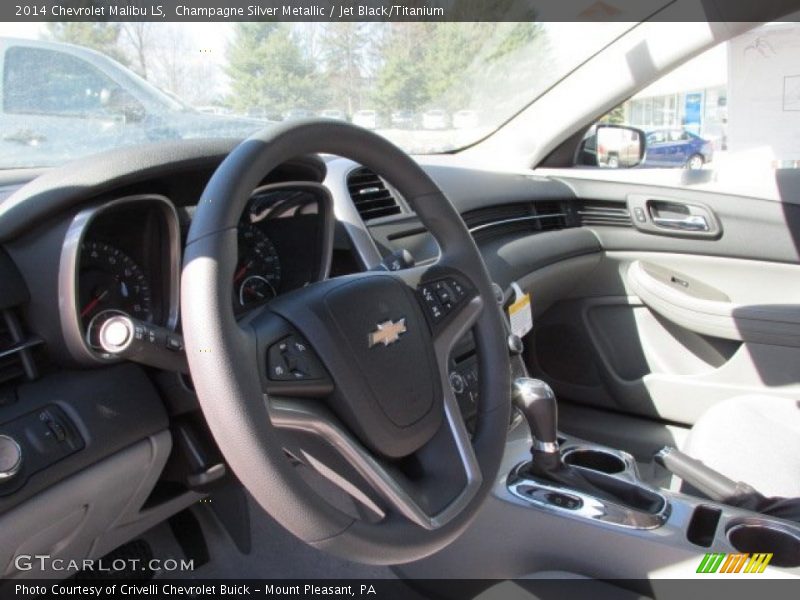 Champagne Silver Metallic / Jet Black/Titanium 2014 Chevrolet Malibu LS
