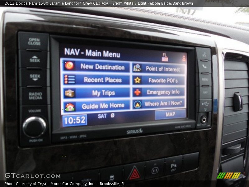 Bright White / Light Pebble Beige/Bark Brown 2012 Dodge Ram 1500 Laramie Longhorn Crew Cab 4x4