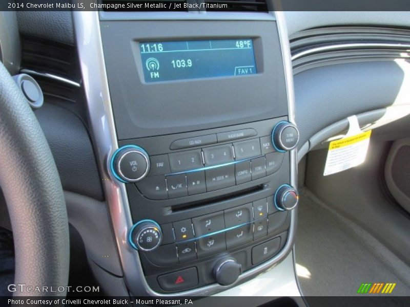 Champagne Silver Metallic / Jet Black/Titanium 2014 Chevrolet Malibu LS