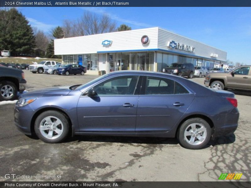 Atlantis Blue Metallic / Jet Black/Titanium 2014 Chevrolet Malibu LS