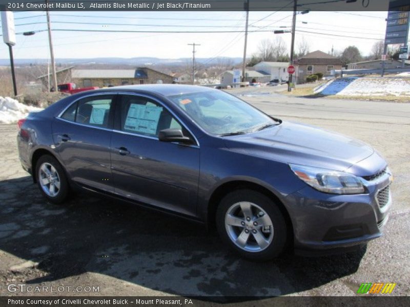 Atlantis Blue Metallic / Jet Black/Titanium 2014 Chevrolet Malibu LS