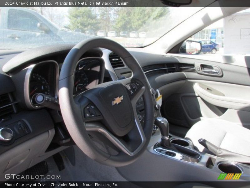 Atlantis Blue Metallic / Jet Black/Titanium 2014 Chevrolet Malibu LS