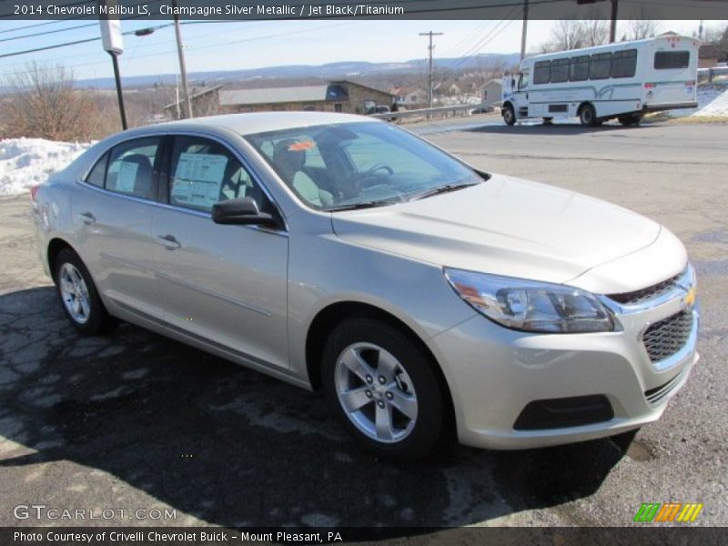 Champagne Silver Metallic / Jet Black/Titanium 2014 Chevrolet Malibu LS