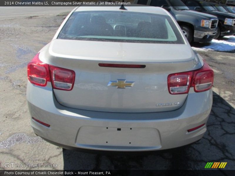 Champagne Silver Metallic / Jet Black/Titanium 2014 Chevrolet Malibu LS