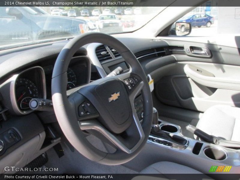 Champagne Silver Metallic / Jet Black/Titanium 2014 Chevrolet Malibu LS