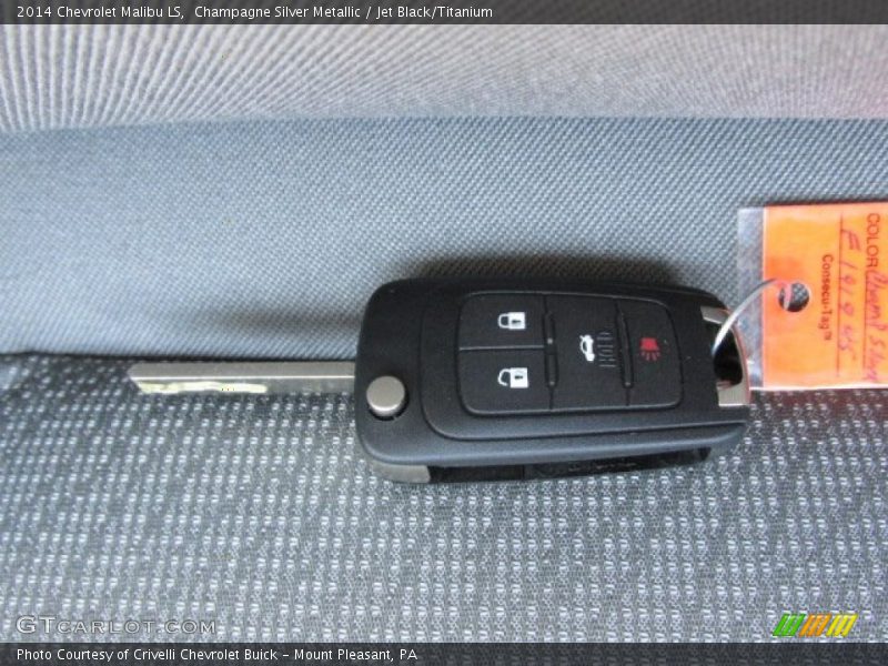Champagne Silver Metallic / Jet Black/Titanium 2014 Chevrolet Malibu LS