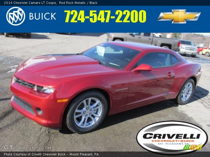 Red Rock Metallic / Black 2014 Chevrolet Camaro LT Coupe