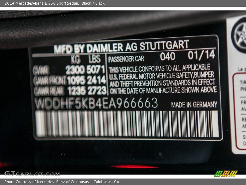 Black / Black 2014 Mercedes-Benz E 350 Sport Sedan