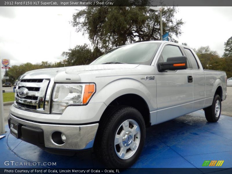 Ingot Silver Metallic / Steel Gray 2012 Ford F150 XLT SuperCab