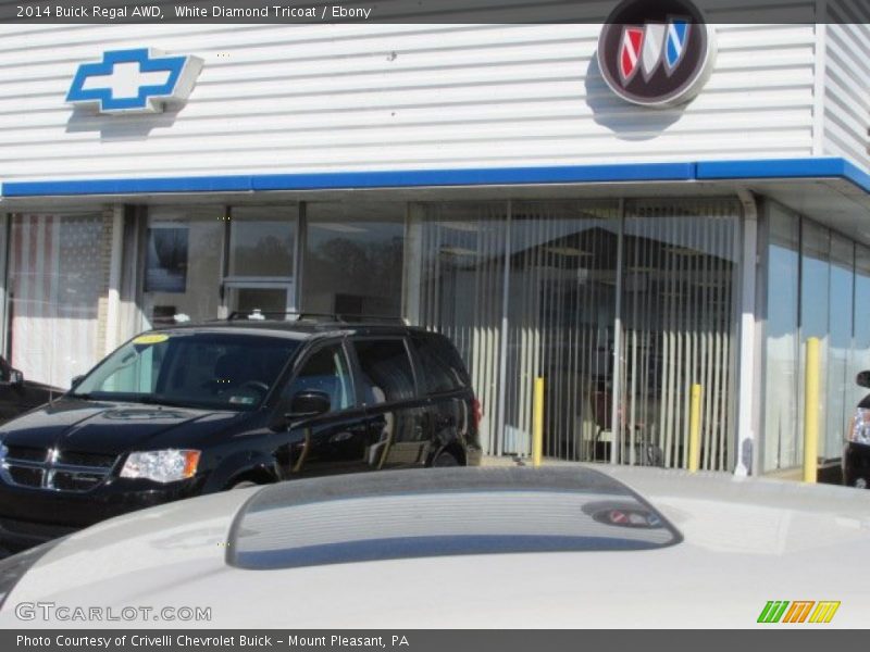 White Diamond Tricoat / Ebony 2014 Buick Regal AWD