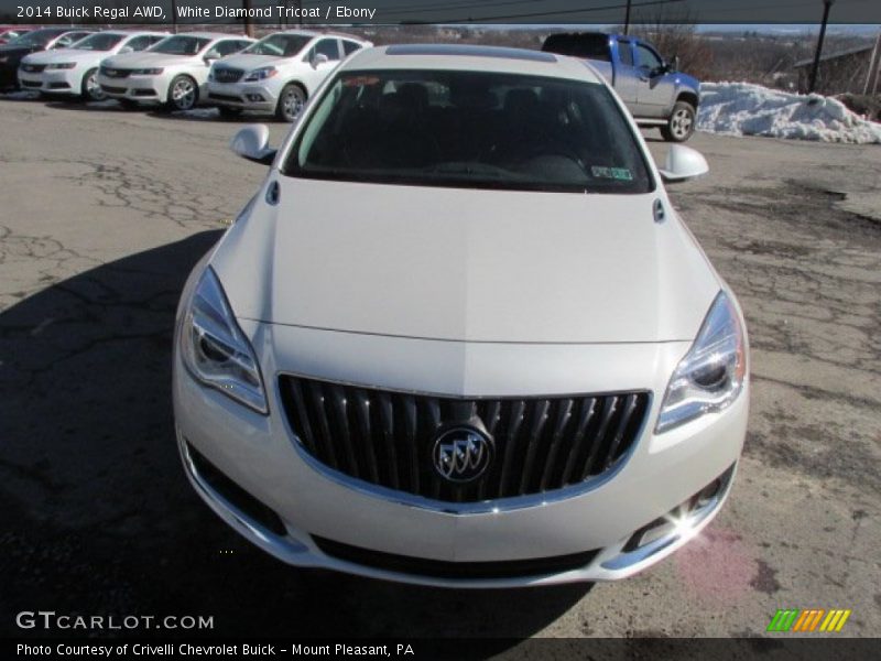 White Diamond Tricoat / Ebony 2014 Buick Regal AWD