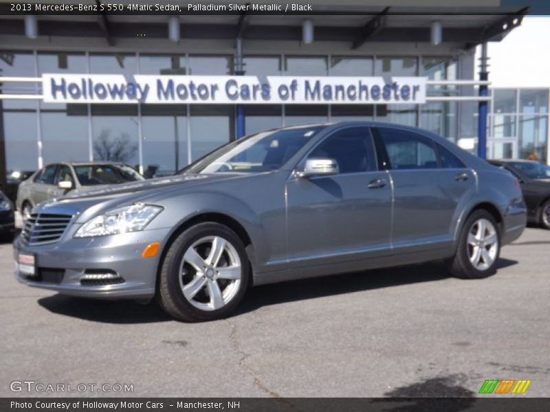 Palladium Silver Metallic / Black 2013 Mercedes-Benz S 550 4Matic Sedan