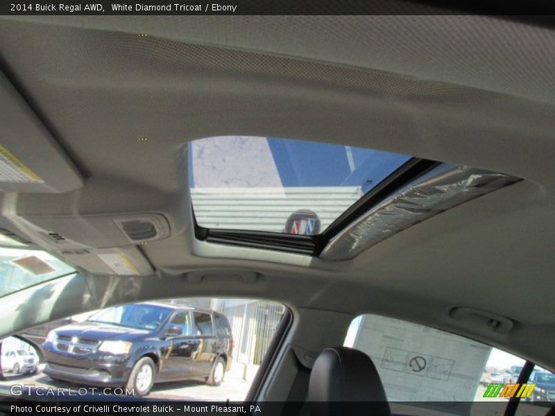 White Diamond Tricoat / Ebony 2014 Buick Regal AWD