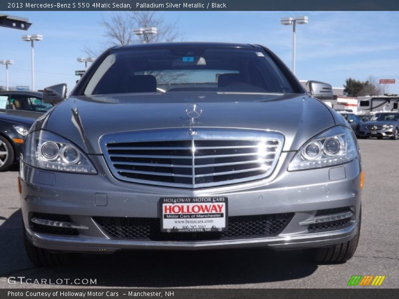 Palladium Silver Metallic / Black 2013 Mercedes-Benz S 550 4Matic Sedan