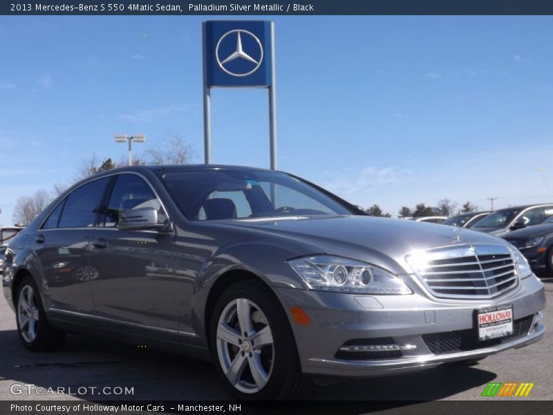 Palladium Silver Metallic / Black 2013 Mercedes-Benz S 550 4Matic Sedan