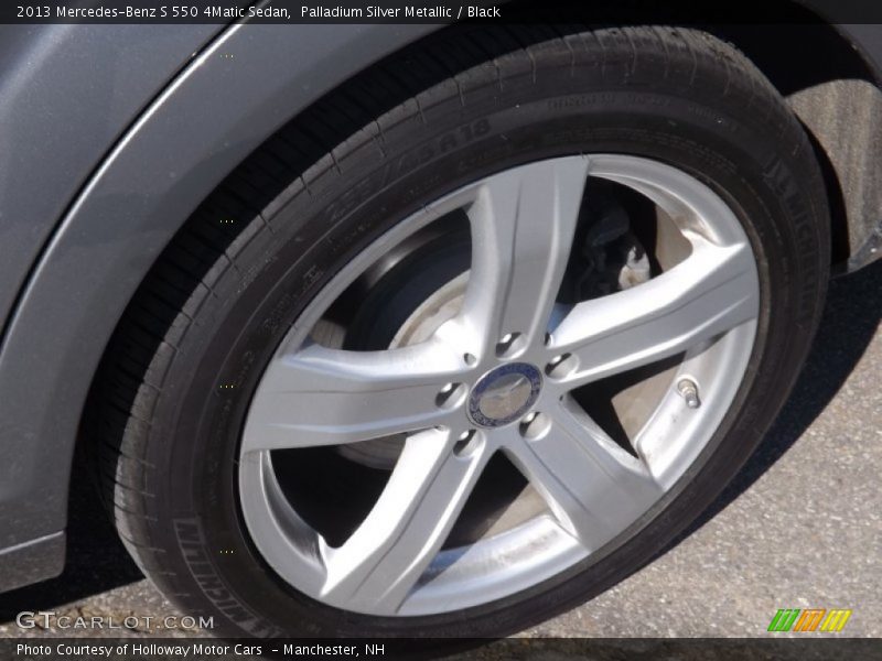 Palladium Silver Metallic / Black 2013 Mercedes-Benz S 550 4Matic Sedan