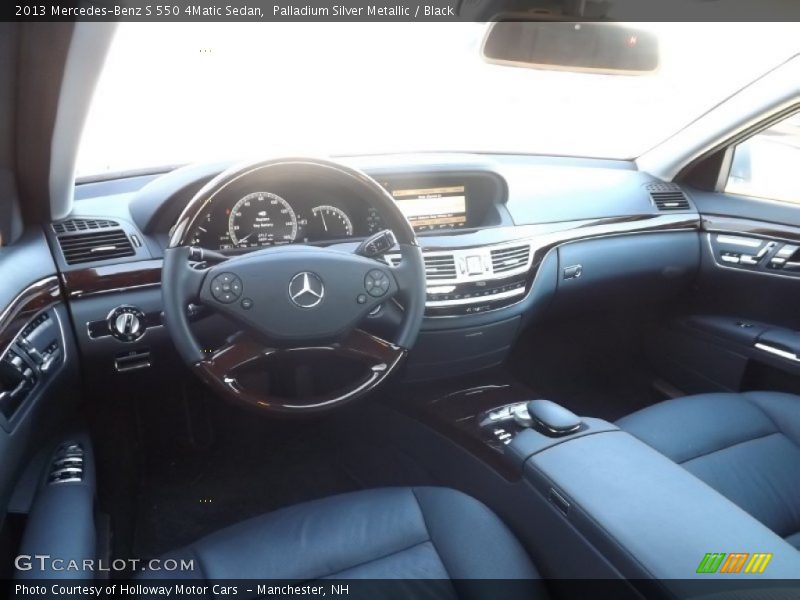Palladium Silver Metallic / Black 2013 Mercedes-Benz S 550 4Matic Sedan