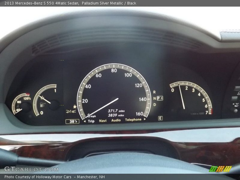 Palladium Silver Metallic / Black 2013 Mercedes-Benz S 550 4Matic Sedan