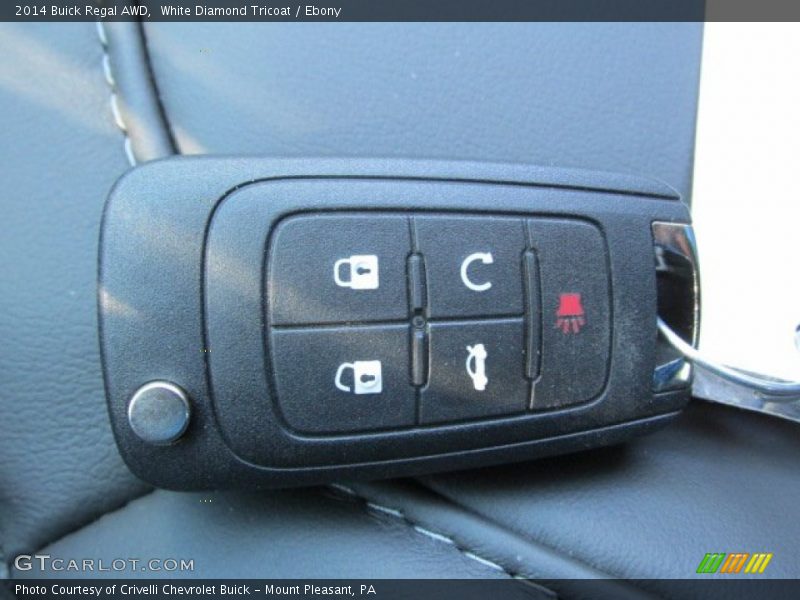 White Diamond Tricoat / Ebony 2014 Buick Regal AWD