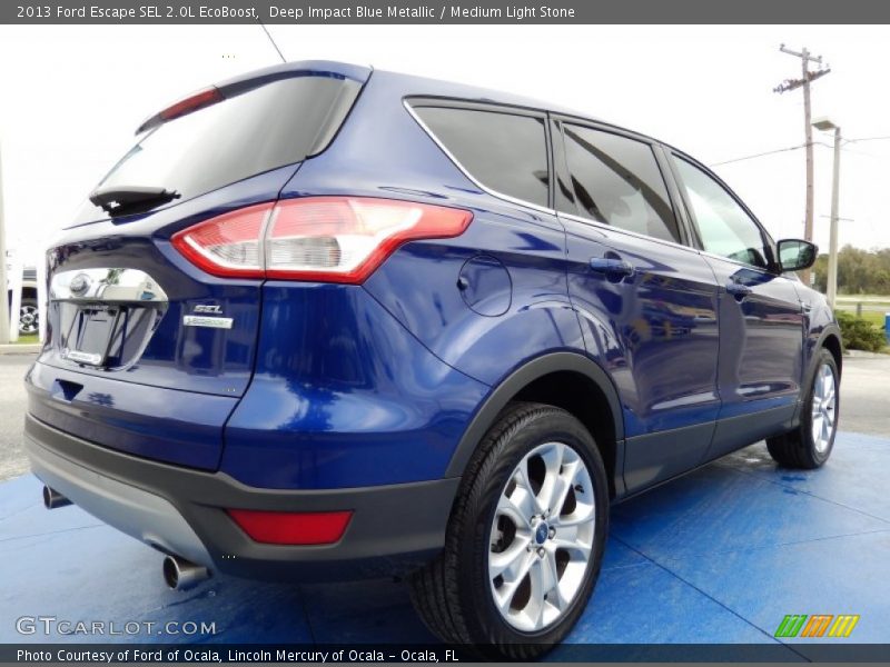 Deep Impact Blue Metallic / Medium Light Stone 2013 Ford Escape SEL 2.0L EcoBoost