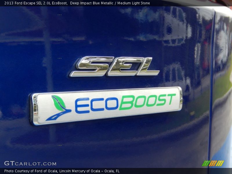 Deep Impact Blue Metallic / Medium Light Stone 2013 Ford Escape SEL 2.0L EcoBoost