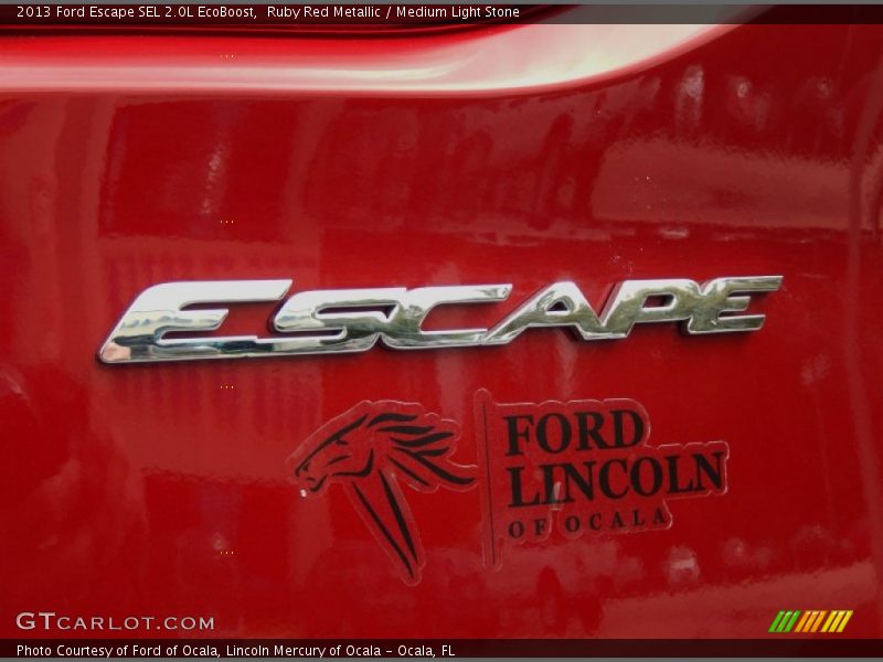 Ruby Red Metallic / Medium Light Stone 2013 Ford Escape SEL 2.0L EcoBoost