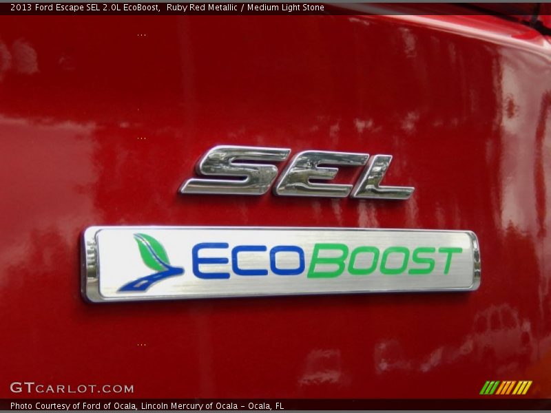 Ruby Red Metallic / Medium Light Stone 2013 Ford Escape SEL 2.0L EcoBoost