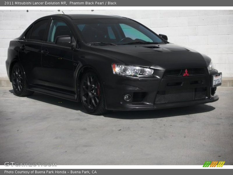 Phantom Black Pearl / Black 2011 Mitsubishi Lancer Evolution MR