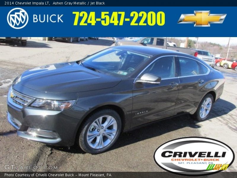Ashen Gray Metallic / Jet Black 2014 Chevrolet Impala LT