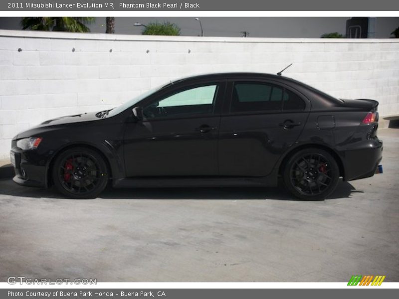 Phantom Black Pearl / Black 2011 Mitsubishi Lancer Evolution MR