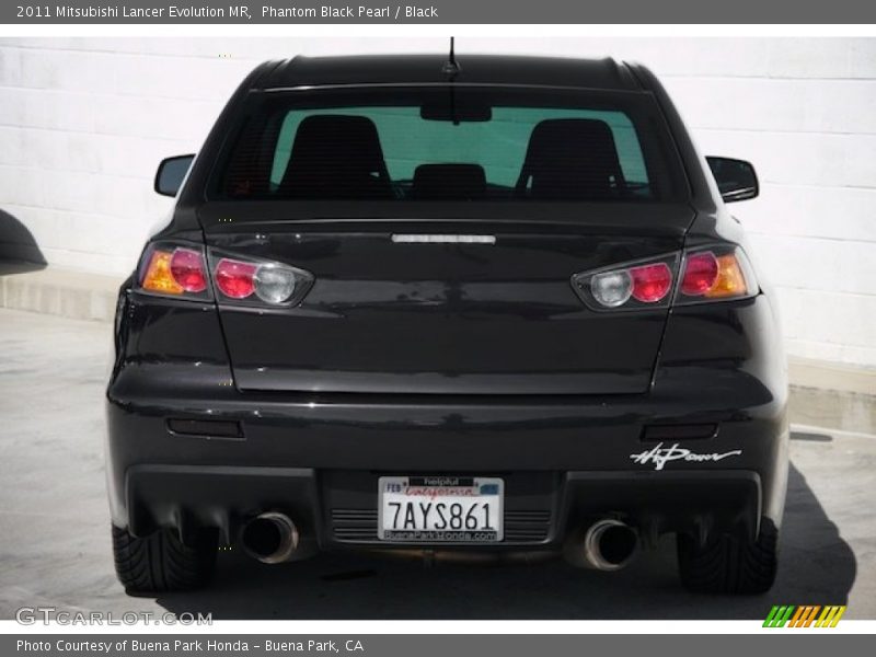 Phantom Black Pearl / Black 2011 Mitsubishi Lancer Evolution MR