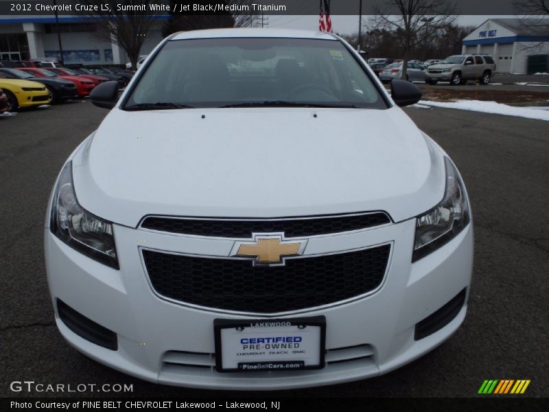 Summit White / Jet Black/Medium Titanium 2012 Chevrolet Cruze LS