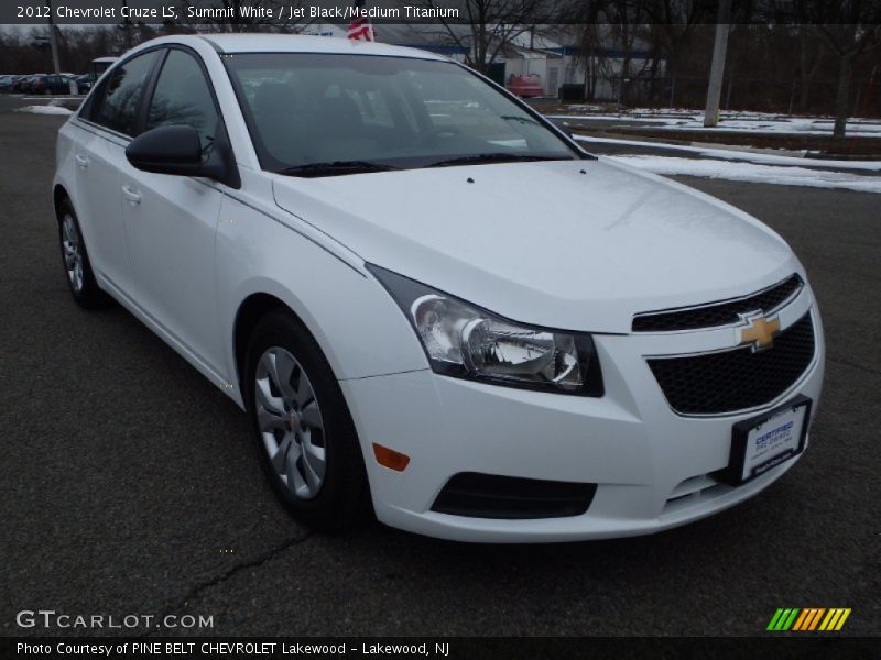 Summit White / Jet Black/Medium Titanium 2012 Chevrolet Cruze LS