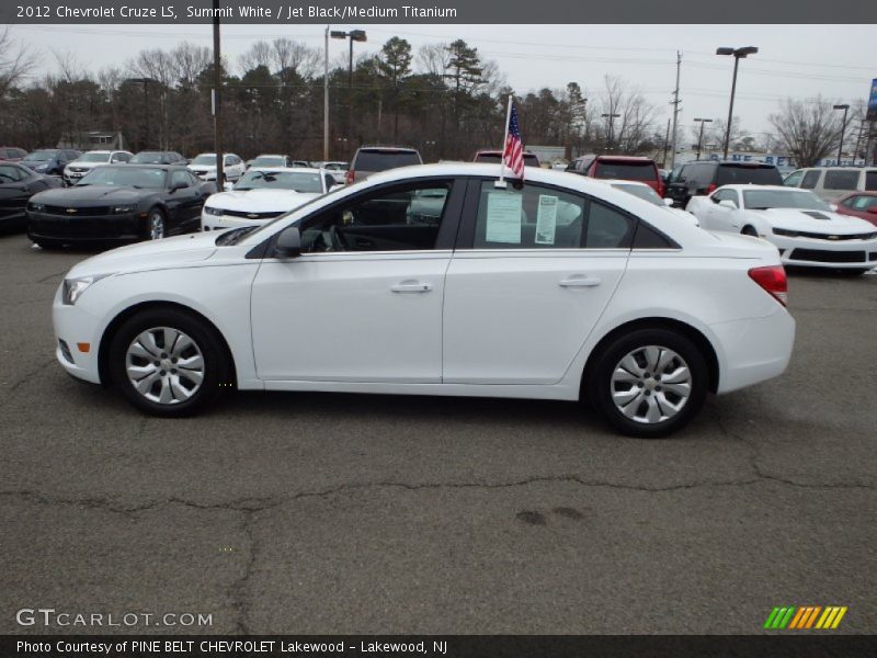 Summit White / Jet Black/Medium Titanium 2012 Chevrolet Cruze LS