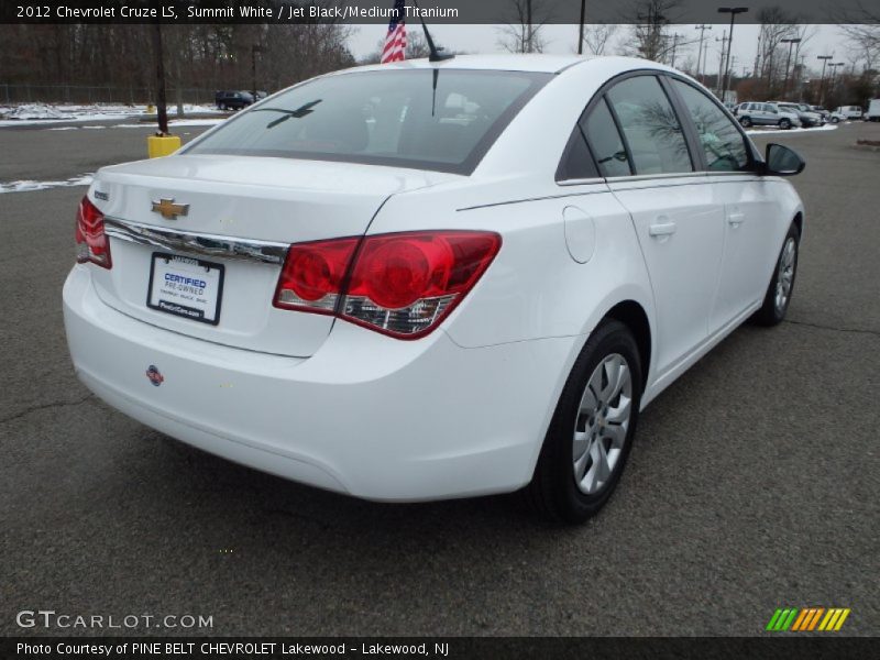 Summit White / Jet Black/Medium Titanium 2012 Chevrolet Cruze LS
