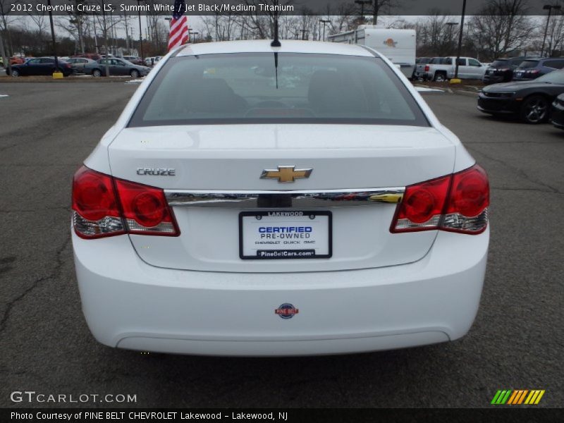 Summit White / Jet Black/Medium Titanium 2012 Chevrolet Cruze LS