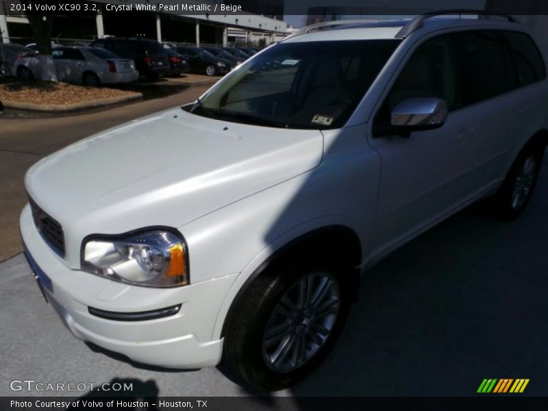 Crystal White Pearl Metallic / Beige 2014 Volvo XC90 3.2