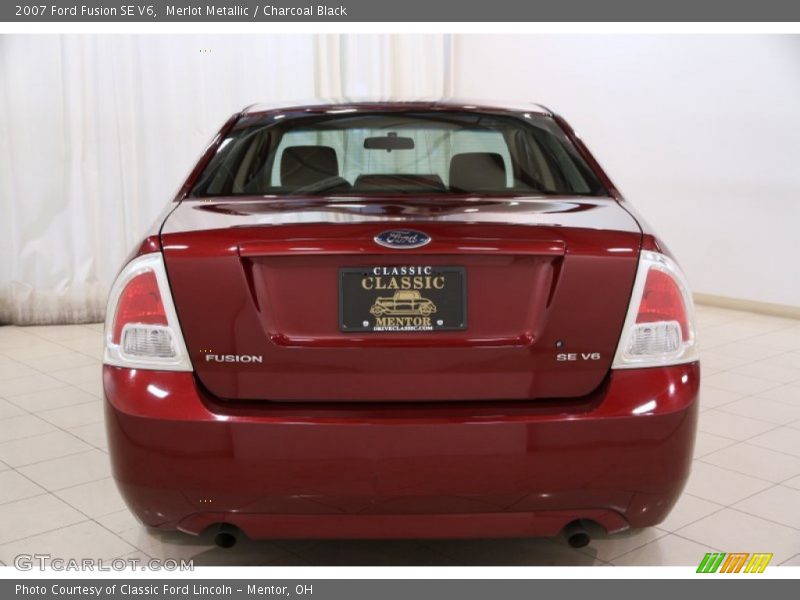 Merlot Metallic / Charcoal Black 2007 Ford Fusion SE V6