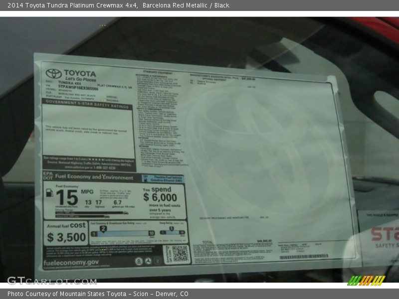 Barcelona Red Metallic / Black 2014 Toyota Tundra Platinum Crewmax 4x4