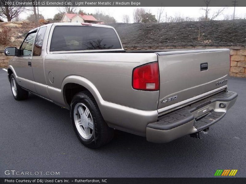 Light Pewter Metallic / Medium Beige 2001 Chevrolet S10 LS Extended Cab