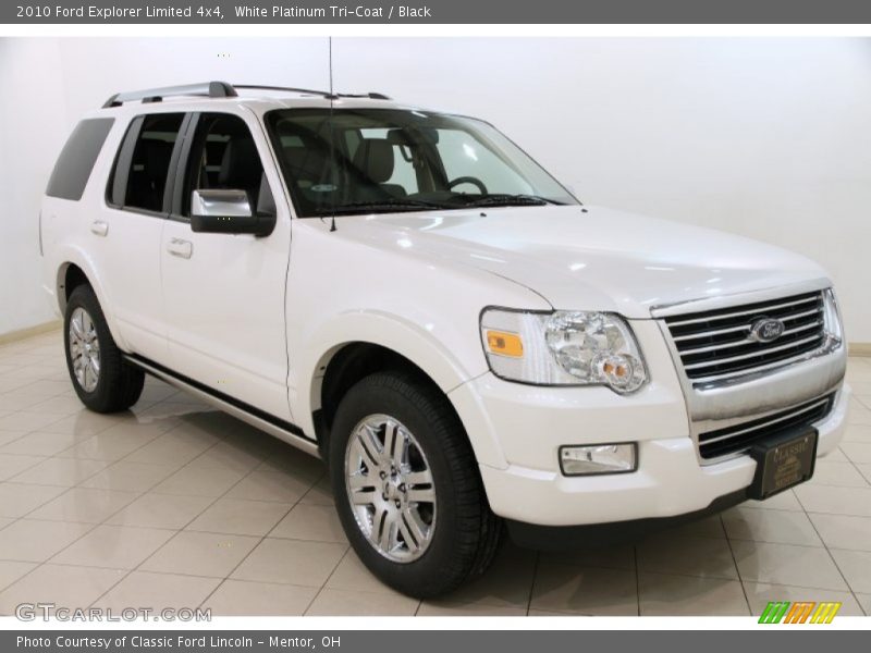 White Platinum Tri-Coat / Black 2010 Ford Explorer Limited 4x4