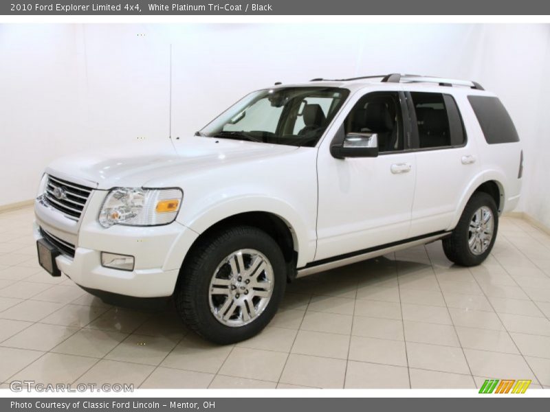 White Platinum Tri-Coat / Black 2010 Ford Explorer Limited 4x4