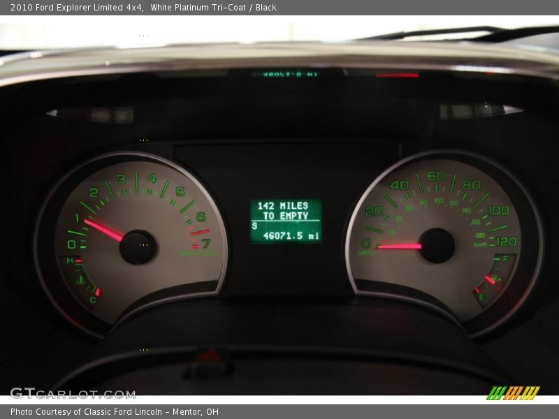 White Platinum Tri-Coat / Black 2010 Ford Explorer Limited 4x4