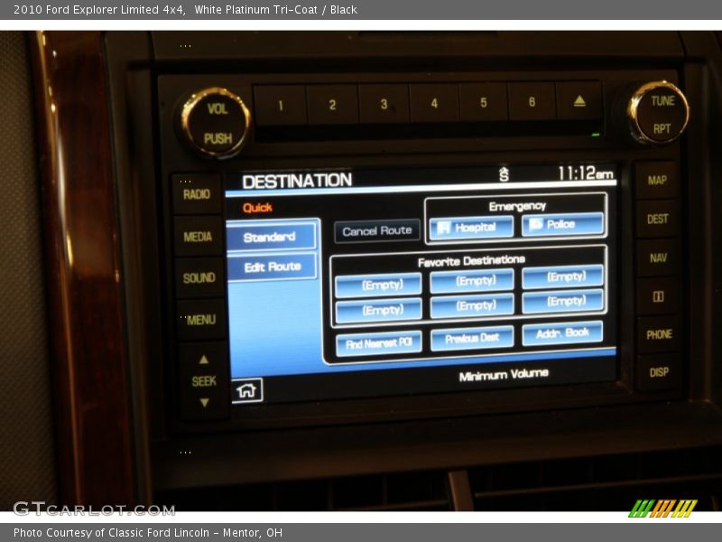 White Platinum Tri-Coat / Black 2010 Ford Explorer Limited 4x4