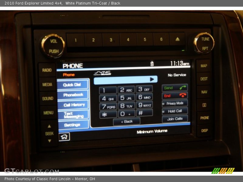 White Platinum Tri-Coat / Black 2010 Ford Explorer Limited 4x4