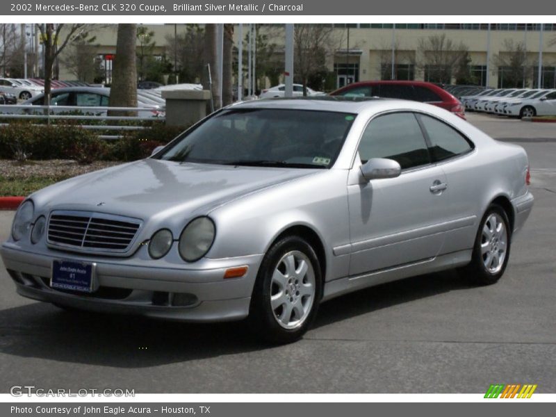 Brilliant Silver Metallic / Charcoal 2002 Mercedes-Benz CLK 320 Coupe