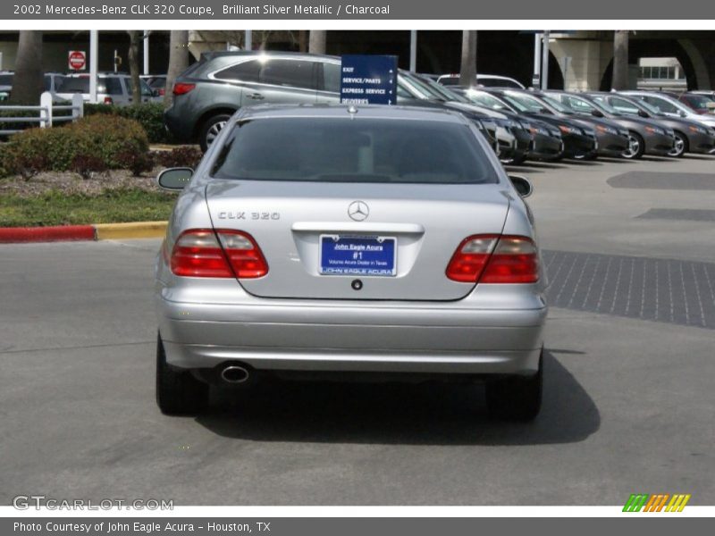Brilliant Silver Metallic / Charcoal 2002 Mercedes-Benz CLK 320 Coupe