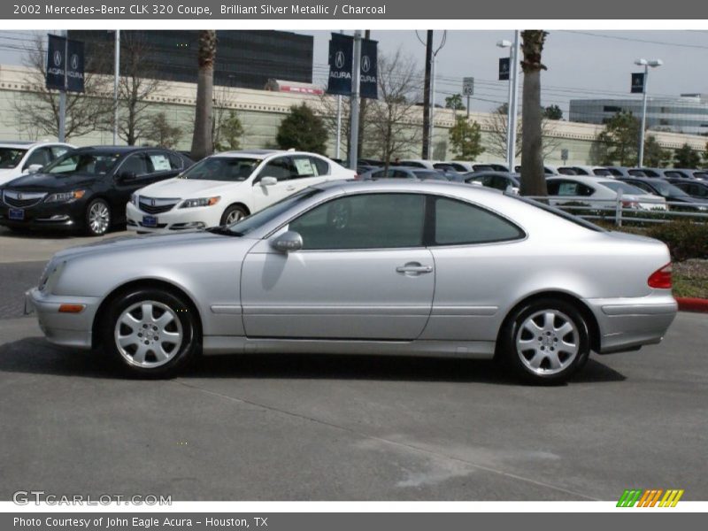 Brilliant Silver Metallic / Charcoal 2002 Mercedes-Benz CLK 320 Coupe