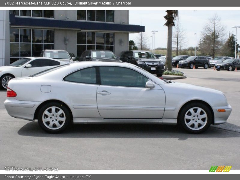 Brilliant Silver Metallic / Charcoal 2002 Mercedes-Benz CLK 320 Coupe